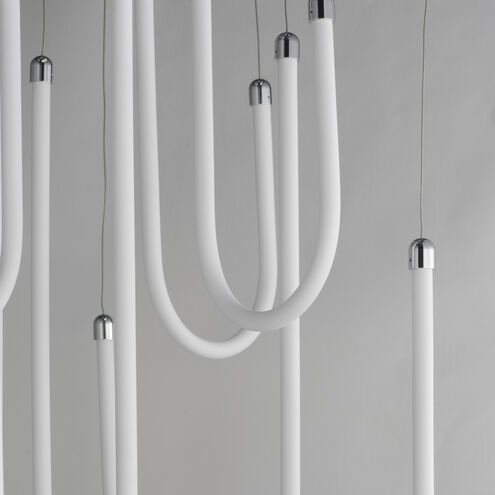 Soleil LED 35.5 inch Polished Chrome Multi-Light Pendant Ceiling Light