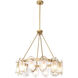 Sublime 12 Light 29.53 inch Antique Brass and Bevelled Glass Chandelier Ceiling Light