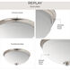 Replay 2 Light 14 inch Polished Nickel Flush Mount Ceiling Light