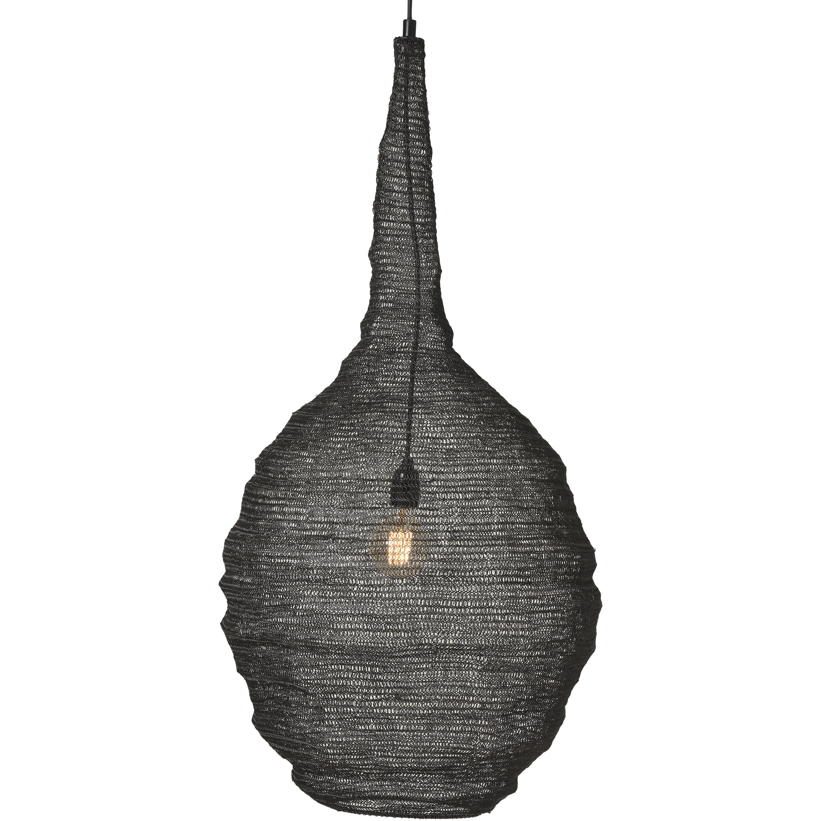 Corfu 1 Light 20 inch Black Pendant Ceiling Light