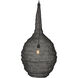 Corfu 1 Light 20 inch Black Pendant Ceiling Light