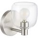 Valentina 1 Light 6.25 inch Brushed Nickel Vanity Light Wall Light