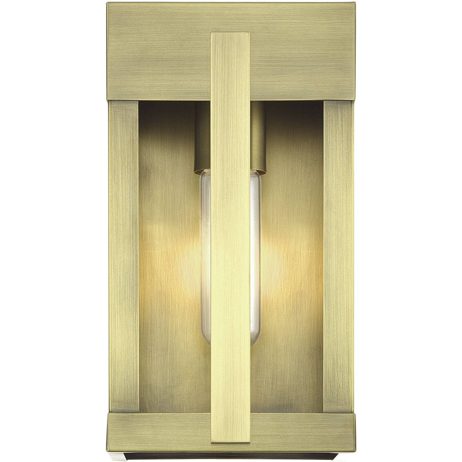 Berksford 1 Light 9 inch Antique Brass Outdoor Wall Lantern