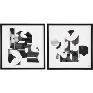 Stratus Black/White Wall Art, 2 Piece