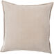 Cotton Velvet 18 X 18 inch Light Beige Pillow Kit, Square