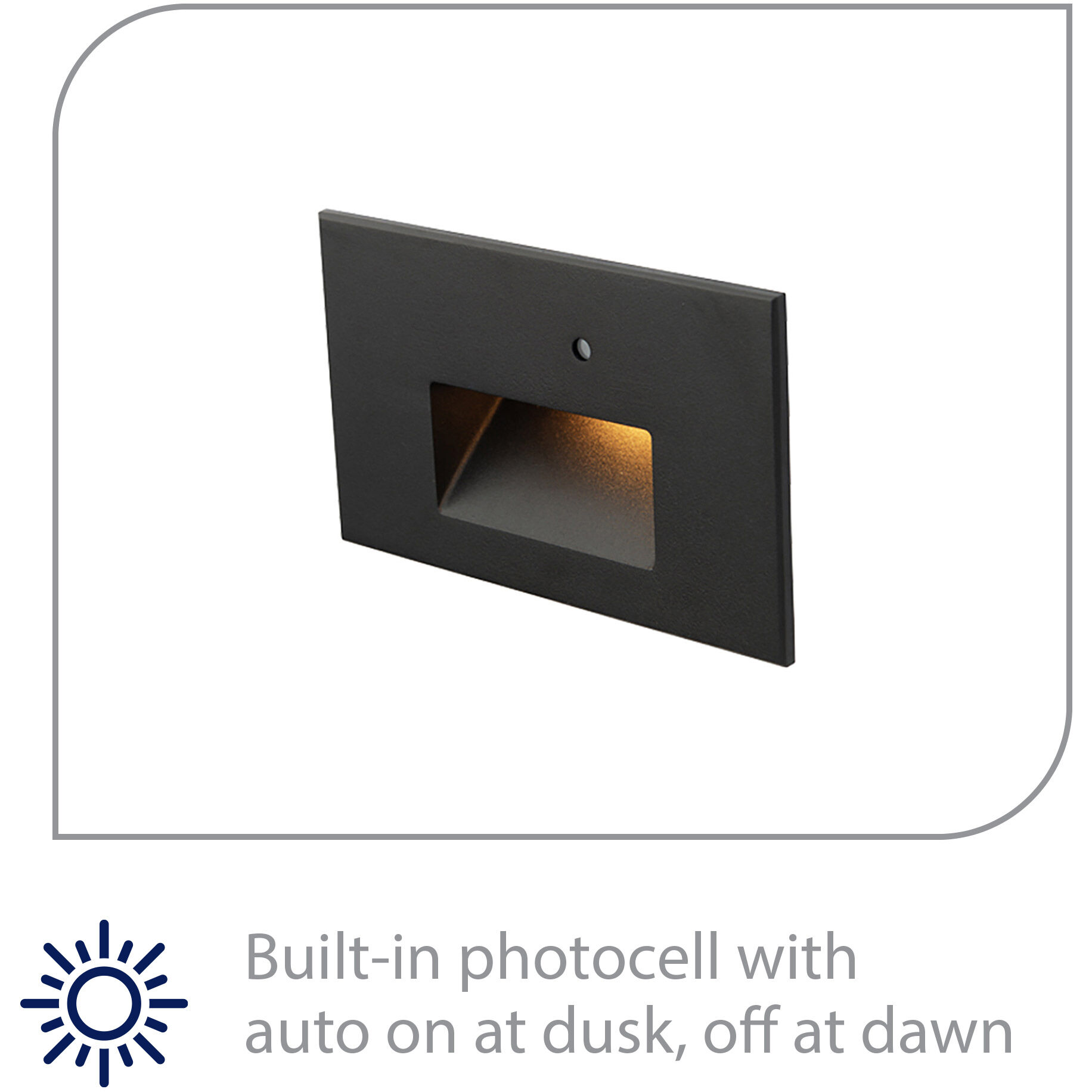 Tyler 120 3.8 watt Black Step and Wall Lighting in Amber, WAC Lighting