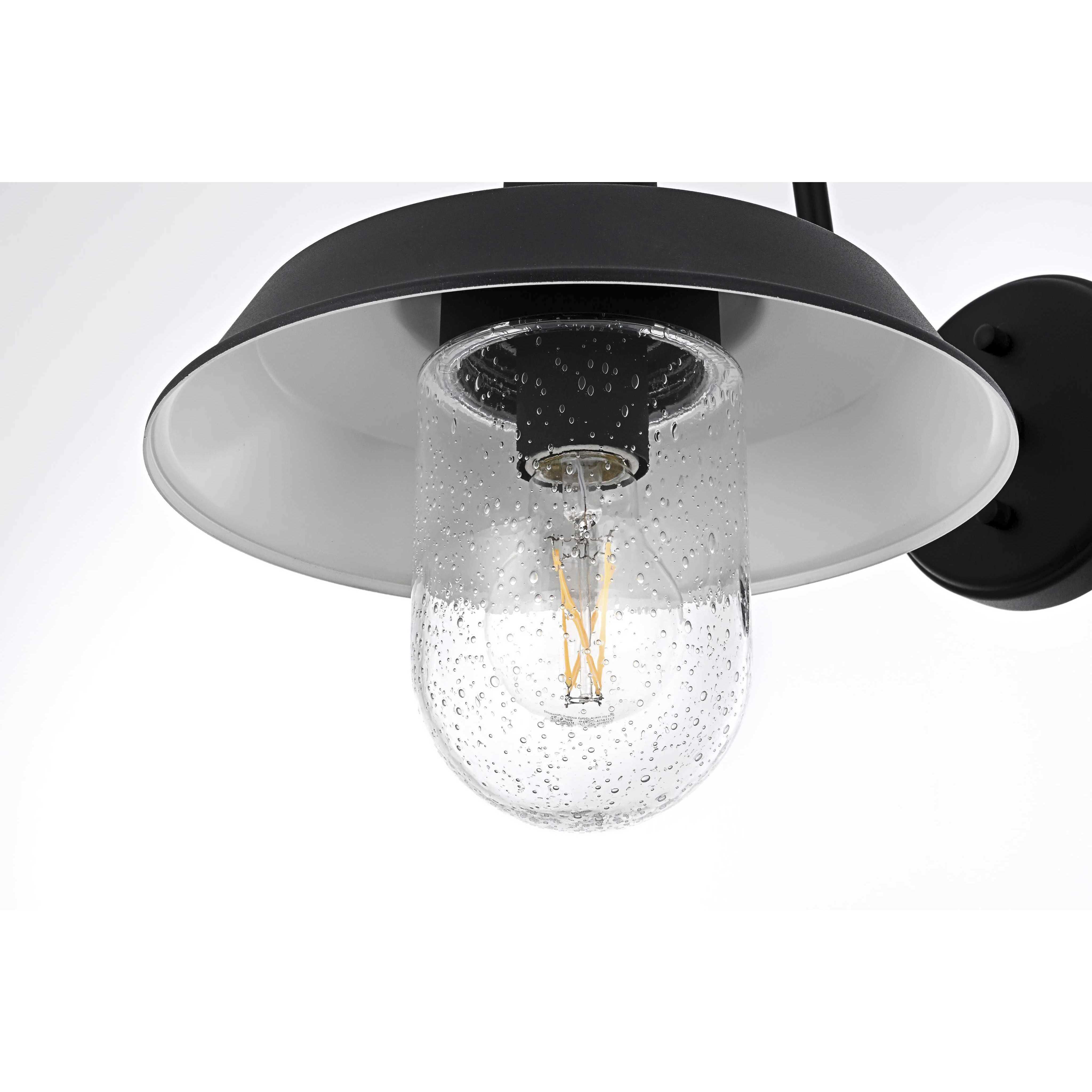 Rayan 1 Light 13 inch Black Outdoor Wall Sconce