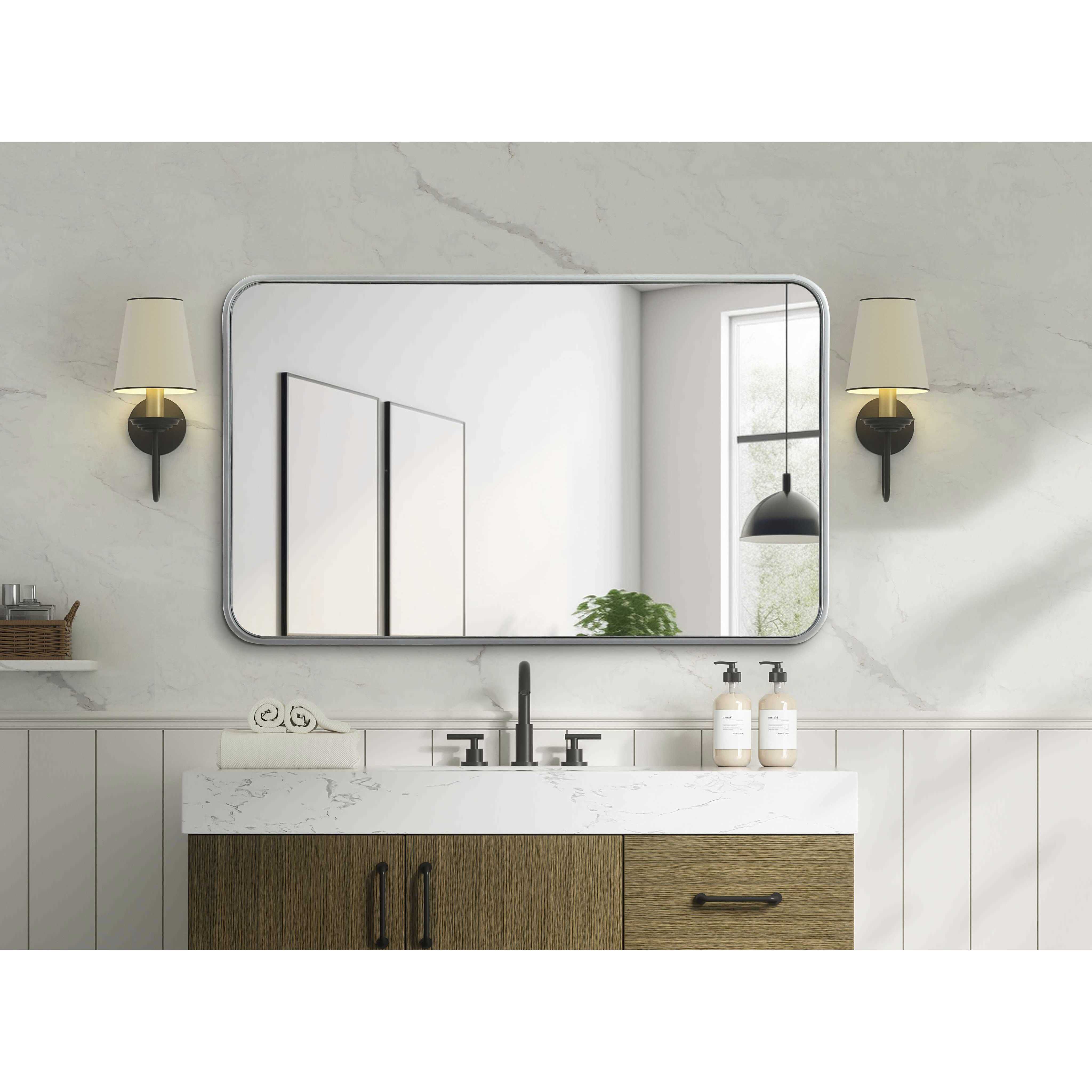 Remy 36 X 22 inch Silver Mirror