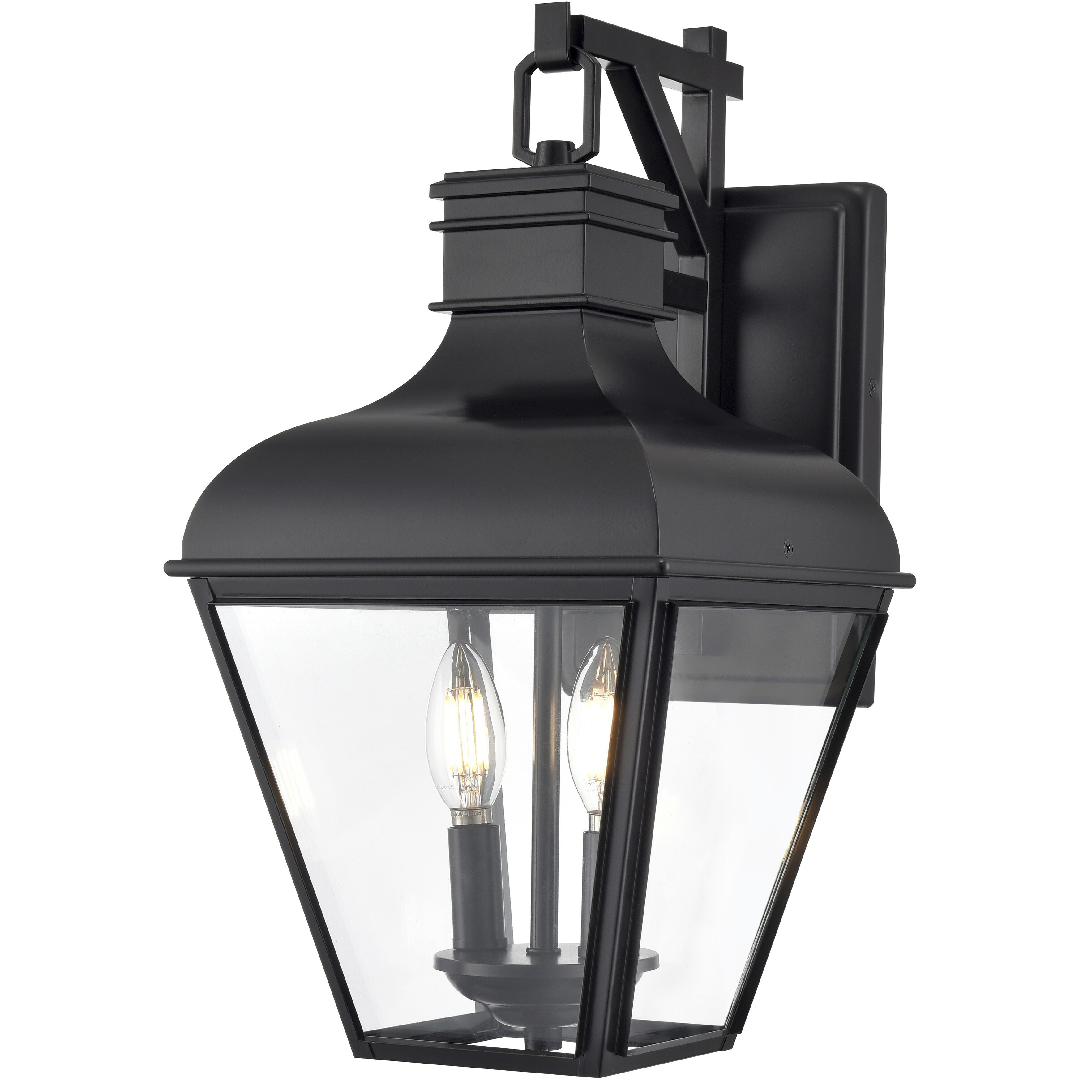 Edenton 2 Light 17.75 inch Matte Black Outdoor Wall Sconce
