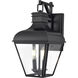 Edenton 2 Light 17.75 inch Matte Black Outdoor Wall Sconce