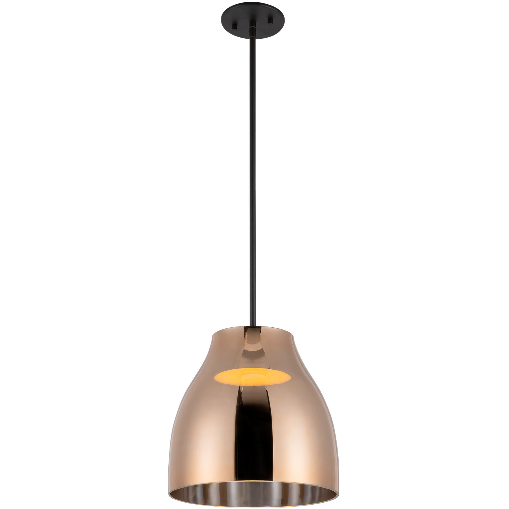 Trinity Pendant Ceiling Light in Copper Glass