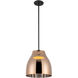 Trinity Pendant Ceiling Light in Copper Glass