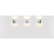 QB LED 4.38 inch Brushed Chrome Outer/ White Inner ADA Wall Sconce Wall Light in Brushed Chrome/White