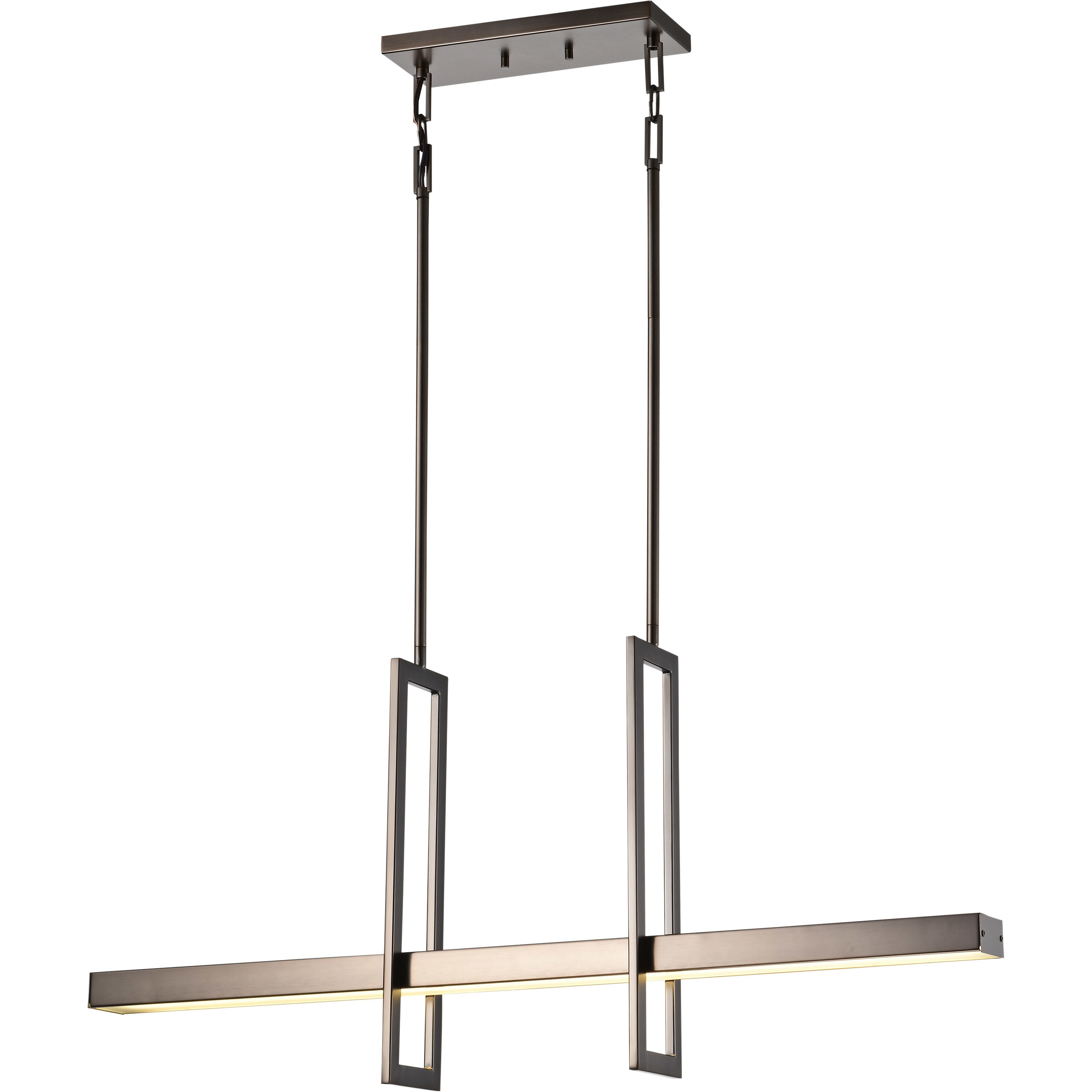 Frame LED 36 inch Hazel Bronze Island Pendant Ceiling Light