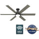 Gravity 60 inch Matte Black with Dark Gray Oak/Matte Black Blades Ceiling Fan