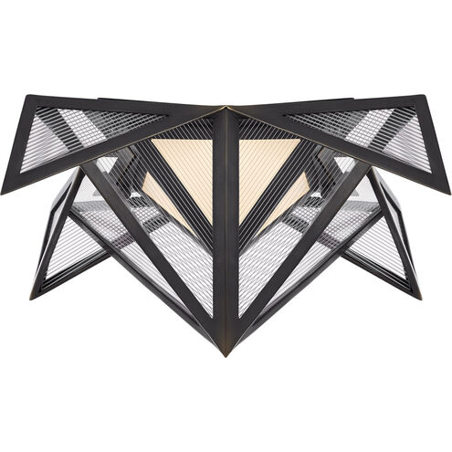 Kelly Wearstler Ori LED 17 inch Bronze Flush Mount Ceiling Light, Small