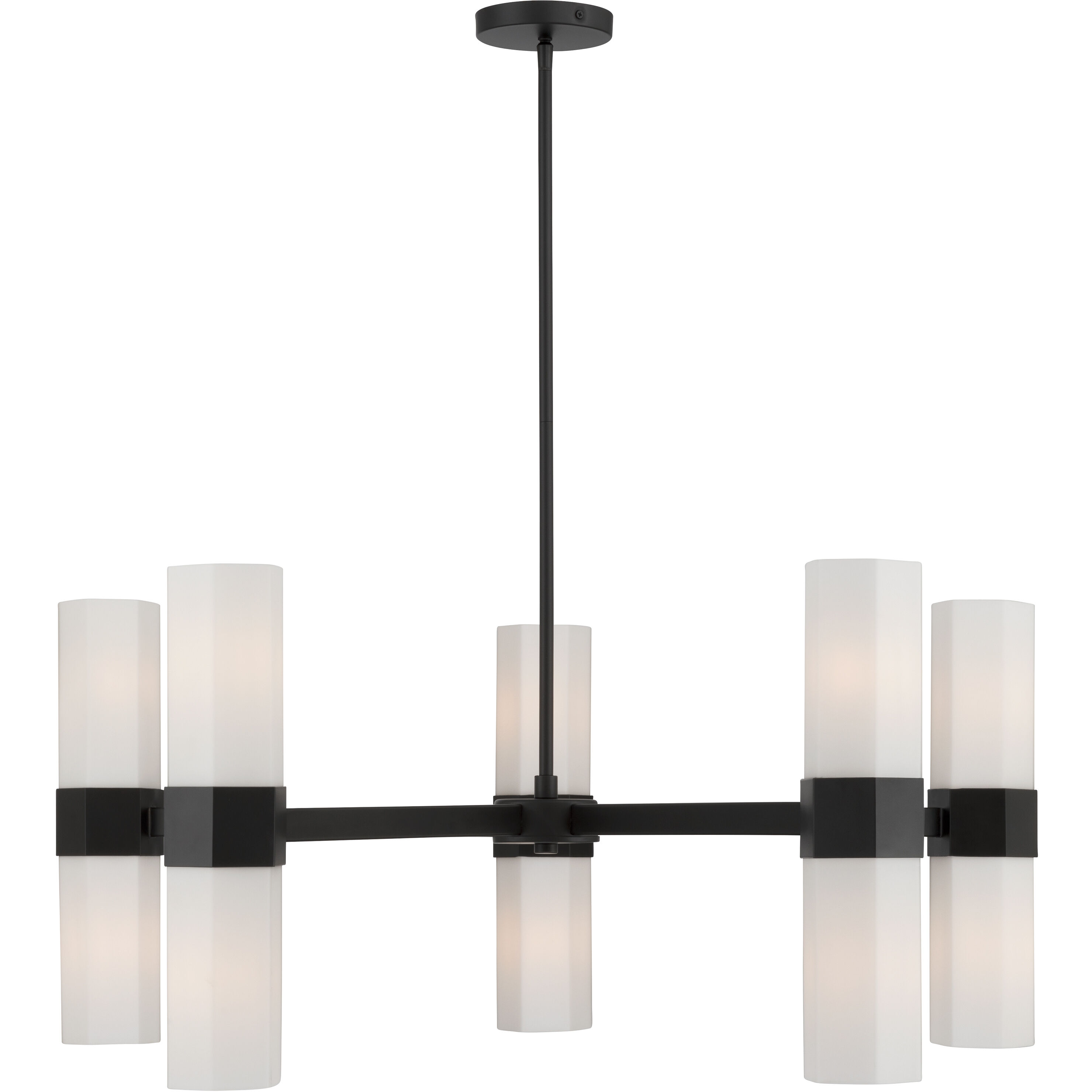 Delgada 10 Light 36 inch Dark Matte Black Chandelier Ceiling Light