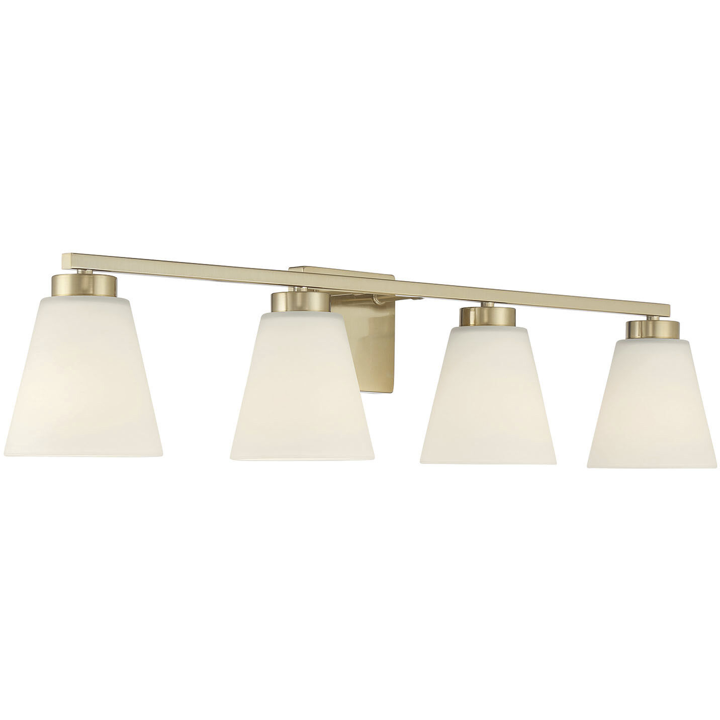 Strayhan 4 Light 31 inch Modern Gold Bathroom Vanity Light Wall Light
