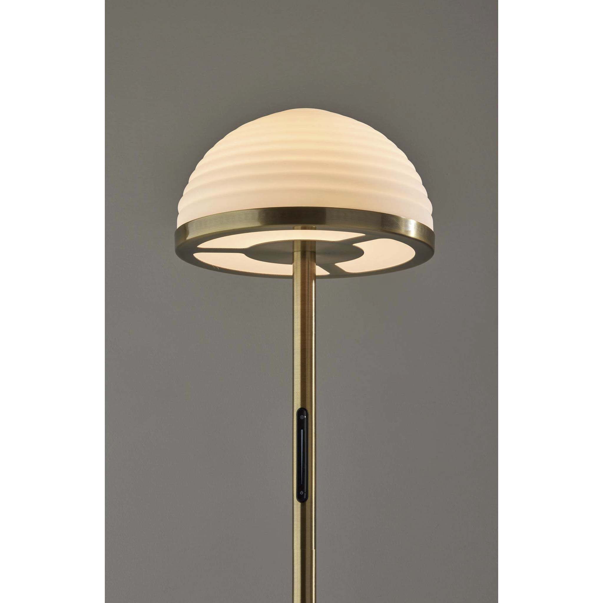 Juliana 58 inch 18.00 watt Antique Brass Floor Lamp Portable Light