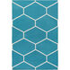 Atrium 90 X 60 inch Denim, Ivory Rug