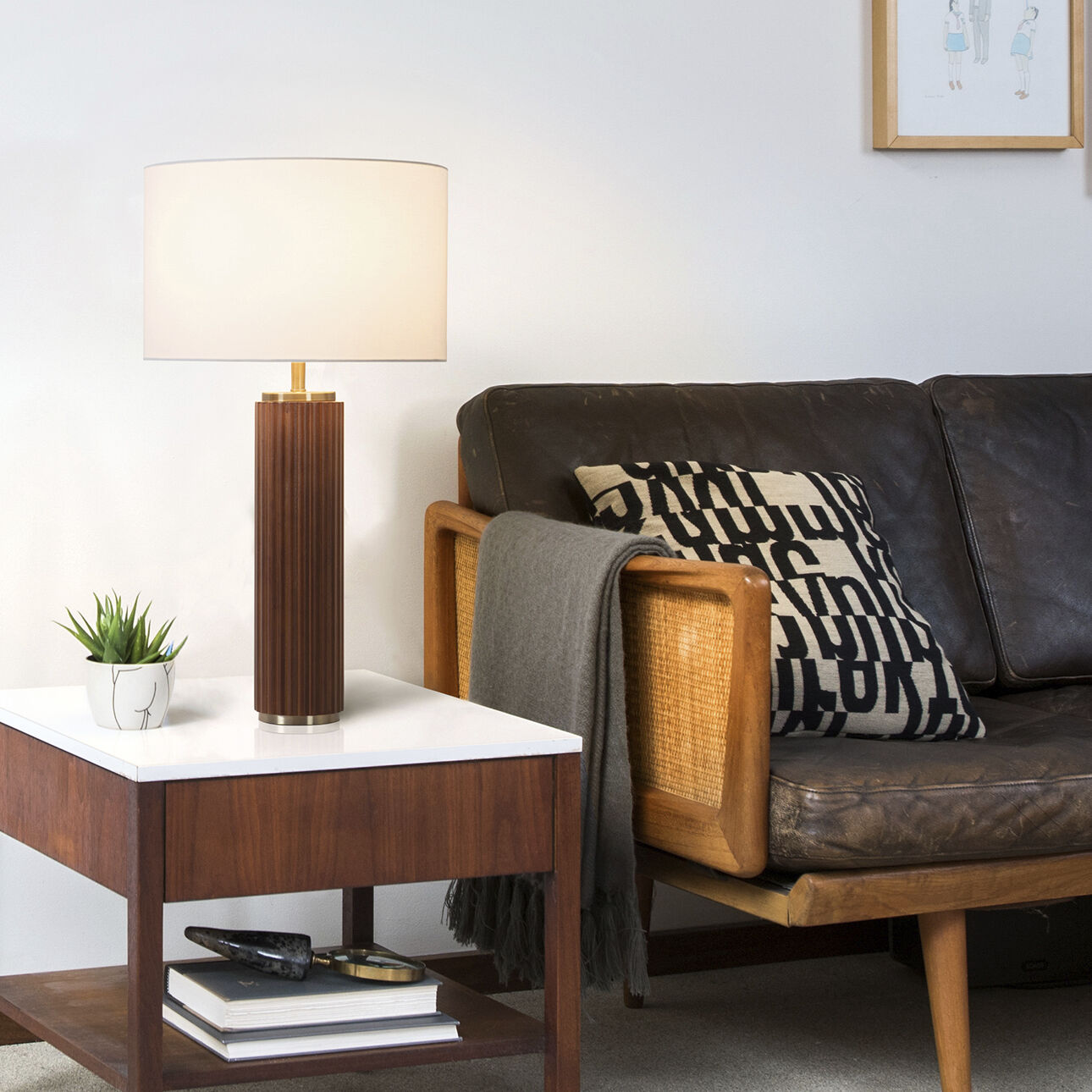 Tambo 30 inch 23.00 watt Dark Walnut and Weathered Brass Table Lamp Portable Light