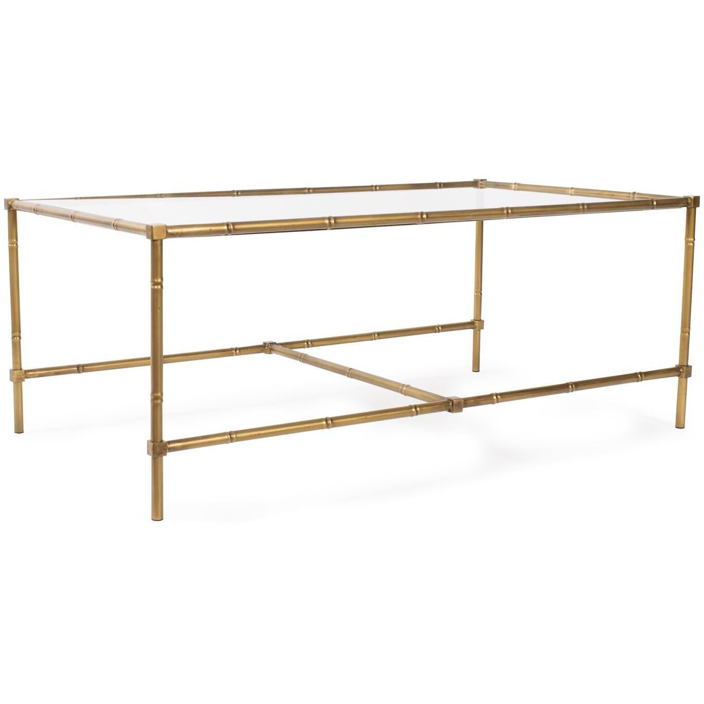 Benoit 46 X 18 inch Antique Gold Coffee Table