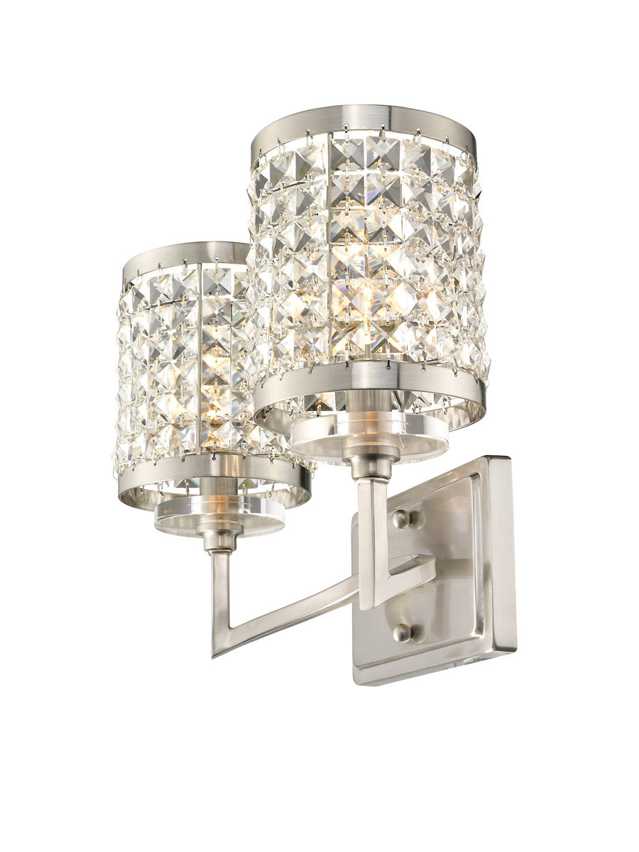 Grammercy 2 Light 14 inch Brushed Nickel Bath Vanity Wall Light