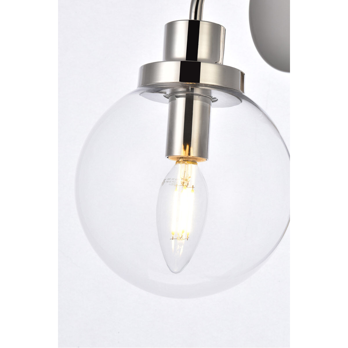 Hanson 1 Light 9 inch Polish Nickel Bath Sconce Wall Light