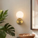 Alora Mood Fiona 1 Light 5.13 inch Brushed Gold Wall Sconce Wall Light