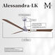 Atlas Alessandra - LK 72 inch Brushed Nickel with Walnut Tone Blades Transitional Ceiling Fan