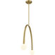 Contemporary LED 4 inch Natural Brass Chandelier Ceiling Light