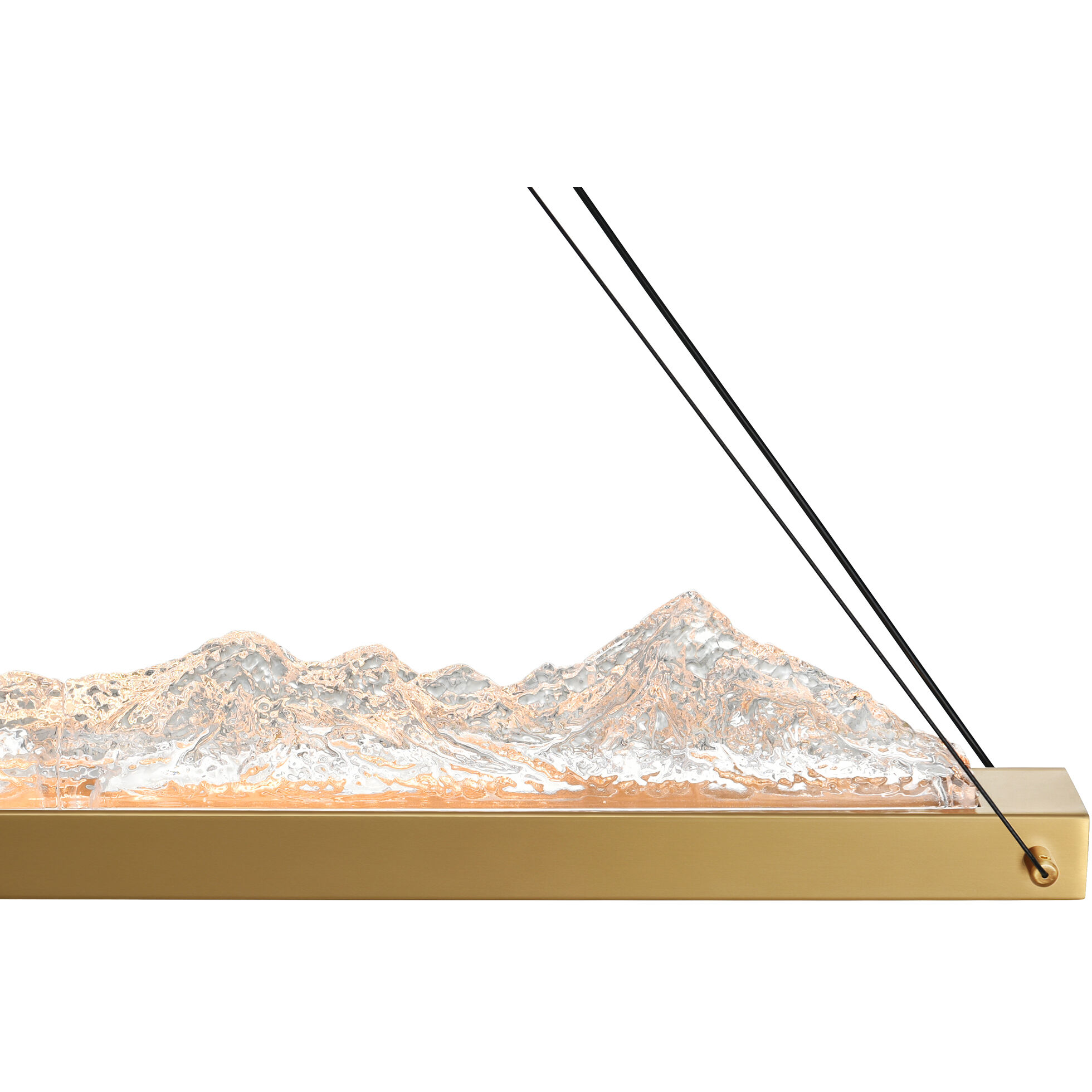 Himalayas LED 48 inch Brass Island/Pool Table Light Ceiling Light