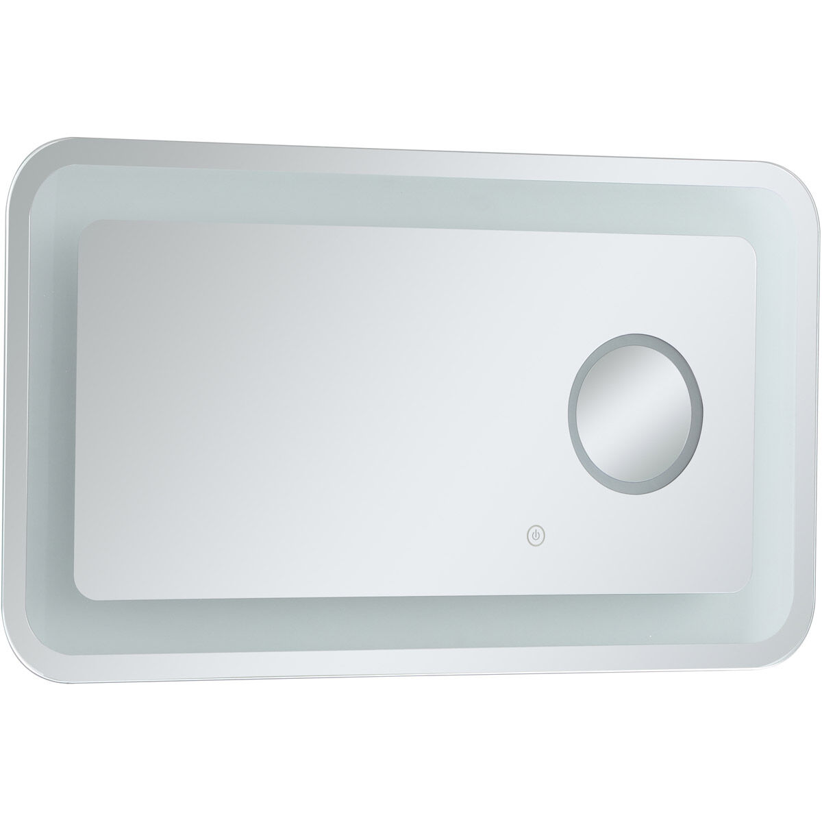 Lux 36 X 20 inch Glossy White Lighted Wall Mirror