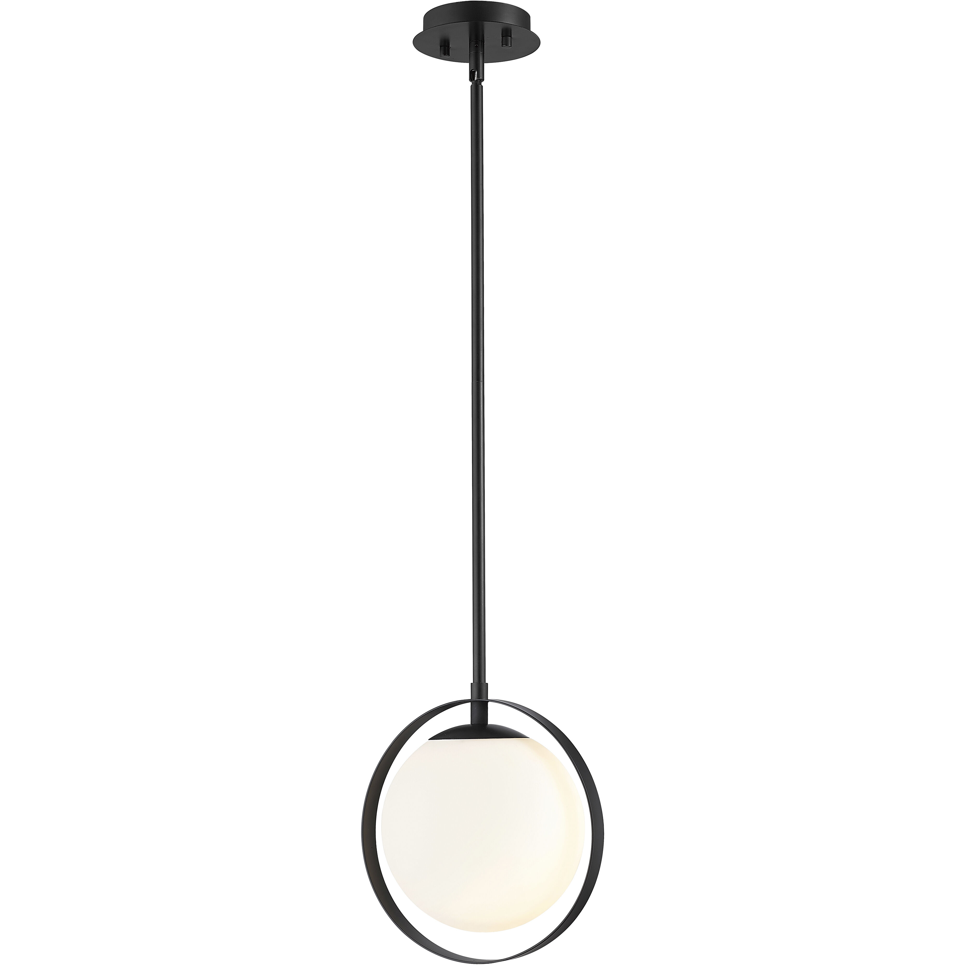 Midnetic 1 Light 8 inch Matte Black Pendant Ceiling Light
