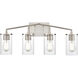 Beverlly 4 Light 28 inch Brushed Nickel Vanity Light Wall Light