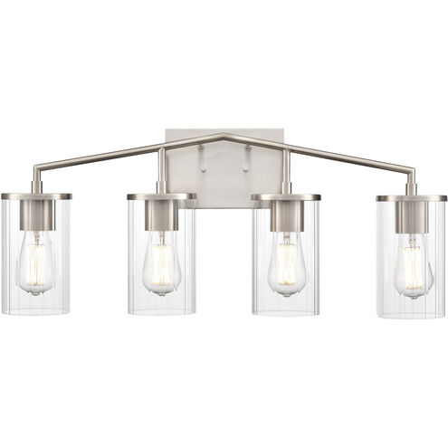 Beverlly 4 Light 28 inch Brushed Nickel Vanity Light Wall Light