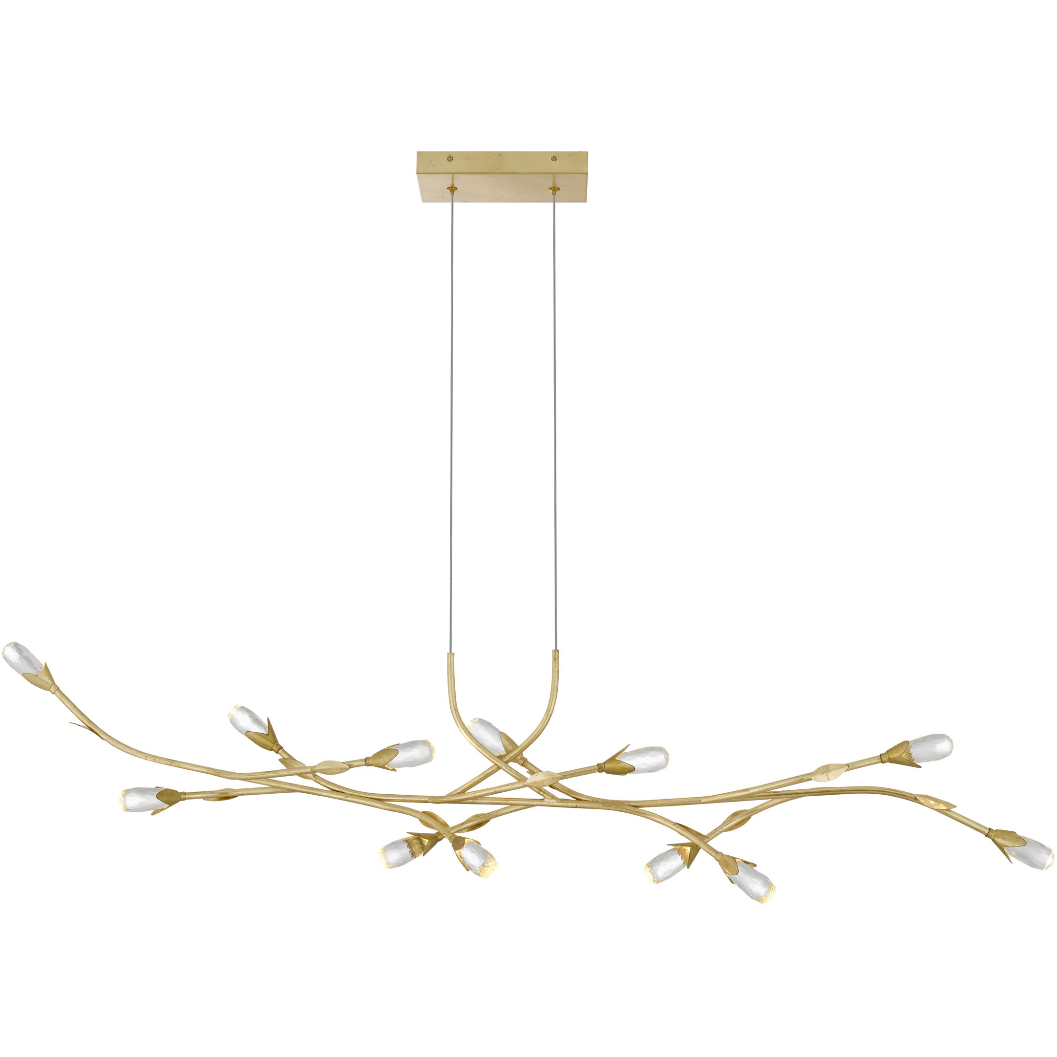 Cora LED 50 inch Gold Leaf Island Light Ceiling Light