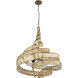 Flow 6 Light 26 inch Baguette and Natural Rattan Pendant Ceiling Light in Baguette/Natural Rattan, Smithsonian Collaboration