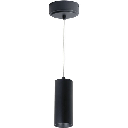 iLENE LED 4 inch Black with Black Cable Mount Mini Cylinder Ceiling Light in 3500K, 1000