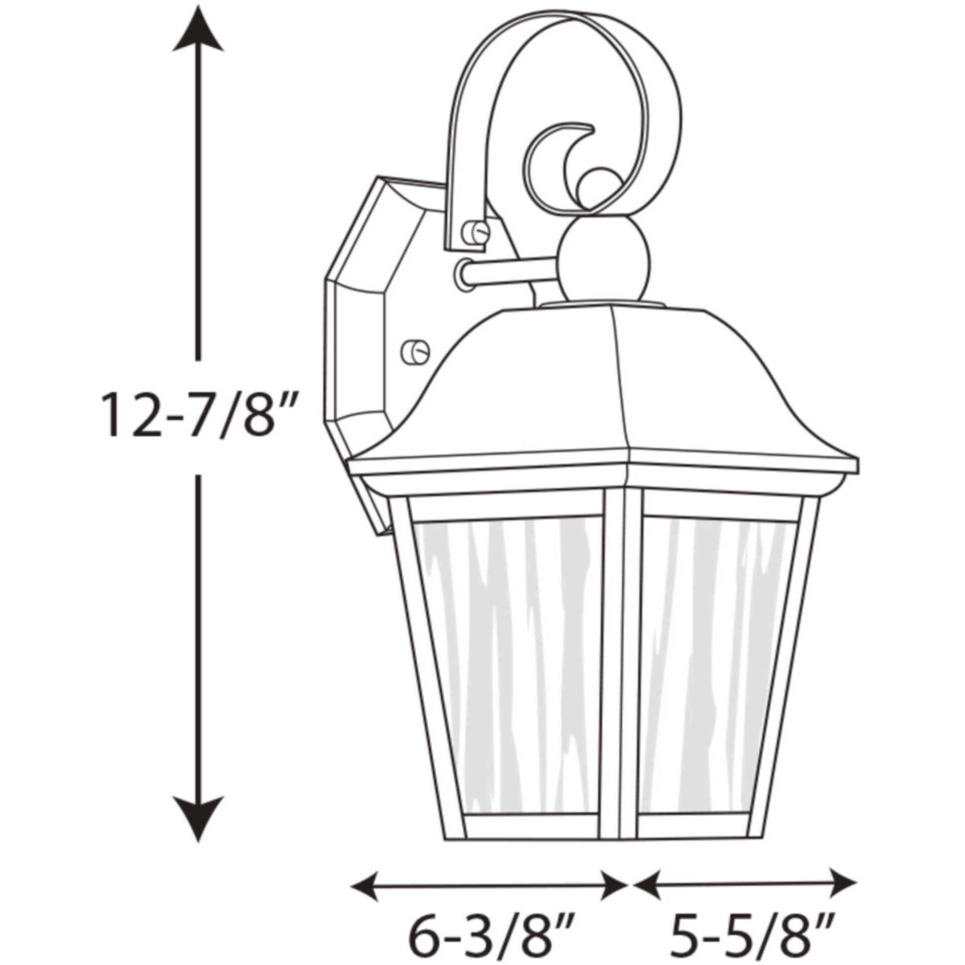 Kiawah 1 Light 13 inch Textured Black Outdoor Wall Lantern, Small, Design Series