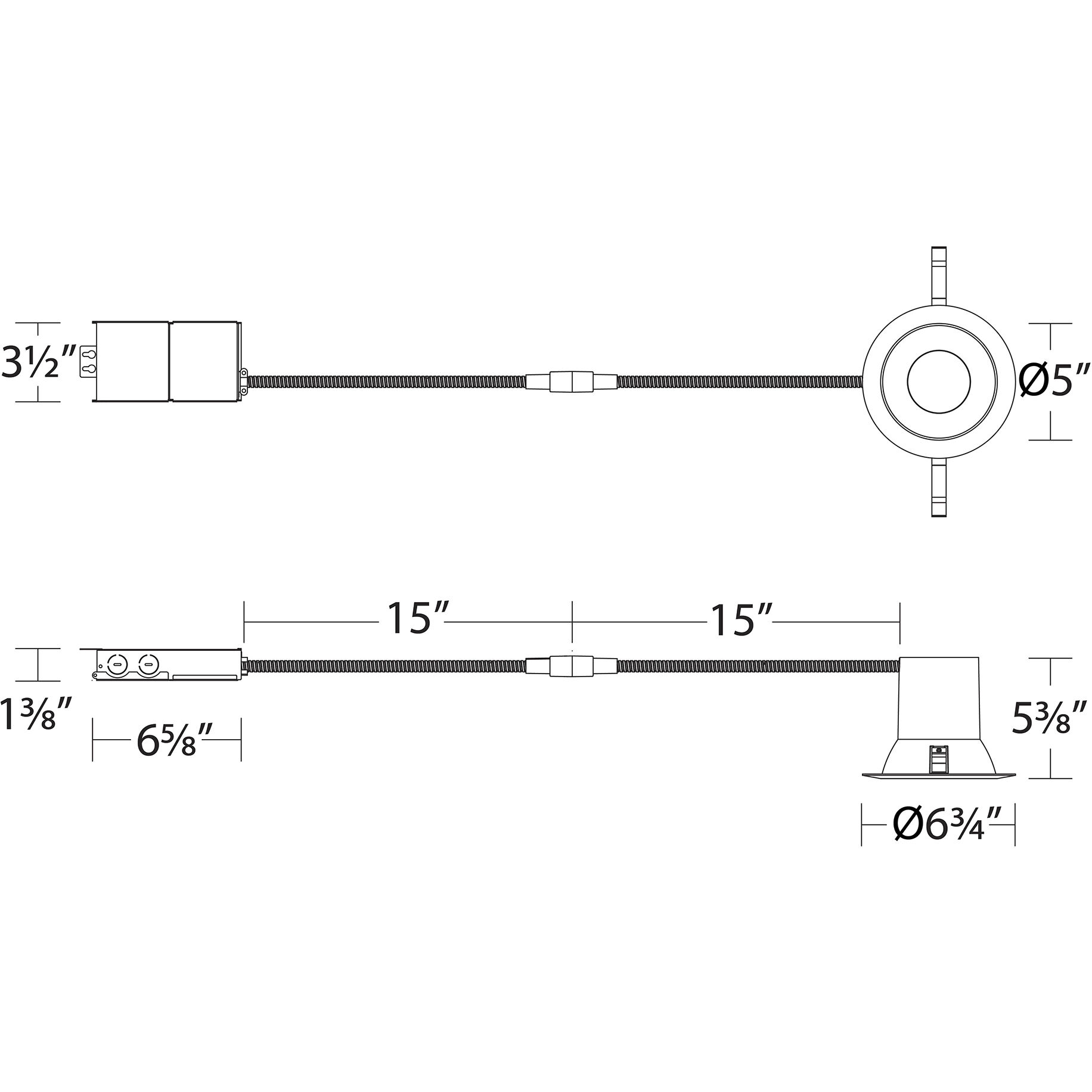 Blaze LED White Complete Kit Recessed Lighting