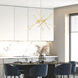 Oskil LED 31 inch Satin Gold Chandelier Ceiling Light