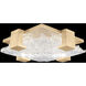 Terra 4 Light 16.75 inch Gold Flush Mount Ceiling Light in Clear Studio Glass
