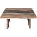 River Wood 48 X 48 inch Natural with Brown Coffee Table