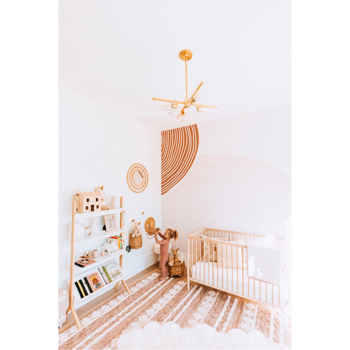 Ariel 4 Light 28 inch Aged Brass Chandelier Ceiling Light