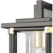 Vincentown 1 Light 11 inch Matte Black with Brushed Brass Outdoor Wall Sconce