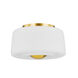 Ciela 2 Light 13.5 inch Aged Brass Flush Mount Ceiling Light
