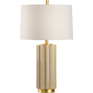 MarketPlace 28 inch 100 watt Camel Tan Crackle Glaze Table Lamp Portable Light