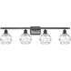 Ballston Small Deco Swirl LED 36 inch Matte Black Bath Vanity Light Wall Light, Ballston