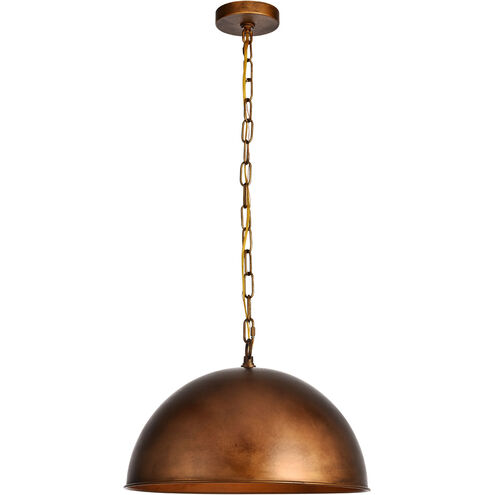 Merce 1 Light 15 inch Manual Brass Pendant Ceiling Light